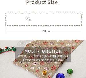 Skymoving New giáng sinh bảng <span class=keywords><strong>RUNNER</strong></span> cho trang trại Linen bảng <span class=keywords><strong>RUNNER</strong></span> cho trang trí nội thất - Product Image 6