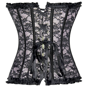 SL356 Plus Size Bustier corsetti in pizzo gotico in pizzo modellante Bustier dimagrimento del corpo da donna corsetto per la vita snellente Sexy - Product Image 3