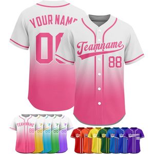 Maillot de baseball personnalisé, uniforme d'équipe personnalisé, chemise unisexe, évacuation de l'humidité, sublimation, col de baseball 320g - Product Image 3