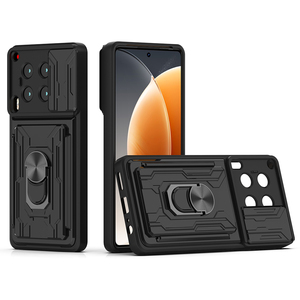 360 soporte de anillo ranura para tarjeta contraportada a prueba de golpes Mgantic Car Mount Phone Case para Tecno Camon <span class=keywords><strong>30</strong></span> 40 Pro 4G 5G contraportada - Product Image 1