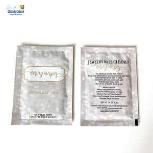 OEM/ODM Lingettes nettoyantes brillantes écologiques sans rinçage pour bijoux, sans danger pour toutes les pierres précieuses et les perles, 10 lingettes emballées individuellement - Product Image 3