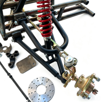 Pièces d'essieu avant et de châssis avant pour kart à quatre roues ATV DIY avec frein à disque, bras oscillant de suspension et composants de buggy de plage