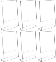 Support de menu en acrylique en forme de L, moderne, écologique, personnalisé, avec étagère coulissante pour une montage facile, pour une utilisation en intérieur