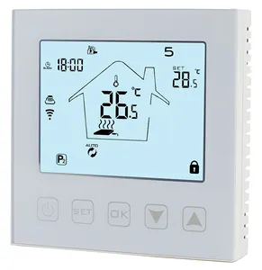 Termostato digital programável wifi, termostato preto de aquecimento de piso de alta temperatura