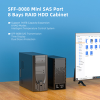 Caja Externa de Aluminio para 8 Discos Duros SAS con RAID