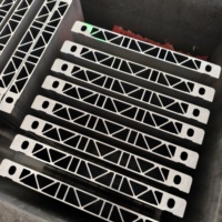 Profil de dissipateur thermique en aluminium extrudé série 6000 haute efficacité, radiateur à ailettes personnalisé pour électronique, découpe en acier inoxydable