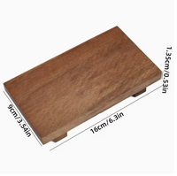 Plateau de service rectangulaire en bois, décoratif, multifonctionnel, design abstrait et solide