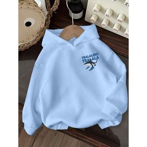 FOXA Sudadera con capucha para niño, manga larga, estampado gráfico de tiburón, sudadera unisex de algodón, ropa de calle - Product Image 2