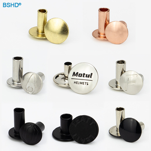 Rắn Brass/Thép Vòng Nấm Dome Đầu Đinh Tán Da Vành Đai Thủ Công Đinh Tán Đinh Tán Kim Loại Đúp Cap Đinh Tán Cho Quần Áo - Product Image 3