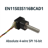 Encodeur Rotatif Absolu Micro Magnétique Monocycle 11mm, Axe 3mm, Haute Précision 15 bits, 5-24V TTL UART pour la Robotique