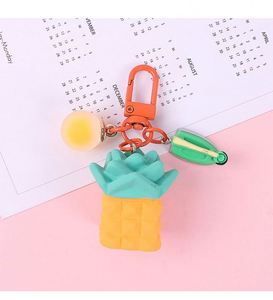 Dễ Thương Mô Phỏng Trái Cây <span class=keywords><strong>Keychain</strong></span> 3D PVC Chuối Dưa Hấu Dứa Bơ Mềm Cao Su <span class=keywords><strong>Keychain</strong></span> Nhựa Thực Phẩm Móc Chìa Khóa Túi quyến rũ - Product Image 3