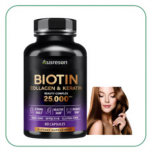 ASAP Private Label Vitamines brutes Biotine Collagène Kératine B7 Supplément pour la croissance des cheveux 10000mcg Comprimés de biotine pour la croissance des cheveux - Product Image 1