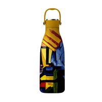 Botella de Agua de Acero Inoxidable de Grado Alimenticio de 20 oz 600 ml, 180 °   Taza de Viaje con Tapa de Agarre Flexible, Libre de BPA y Resistente a la Oxidación
