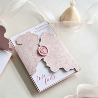 Cartes d'invitation de mariage personnalisées de style français, impression typographique élégante, papier spécial, estampage à chaud, noms et dates personnalisés