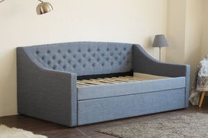 थोक सस्ते बटन डिजाइन सोफे कमरे में रहने वाले एकल और डबल गुना सोफे बिस्तर डार्क ग्रे सोफे बिस्तर दिन बिस्तर - Product Image 4