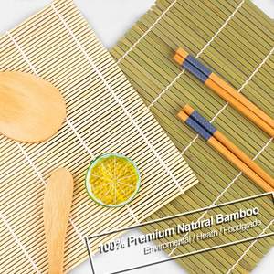 Bambu DIY Sushi Membuat Set Bambu Sushi Rolling Kit Non Tongkat Mesin Pembuat Sushi 2 Pasang Sumpit - Product Image 5
