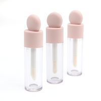 Tube de brillant à lèvres de forme ronde, mignon, finition mate, vide, tube de brillant à lèvres 2023 ml, gros pinceau, tube d'huile à lèvres, emballage cosmétique, Offre Spéciale 4.8