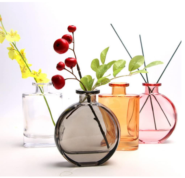 Clear 150ml/5oz Empty Glass Diffuser Bottle - Aromatherapy Storage Container for DIY Replacement Diffuser Sticks Sets