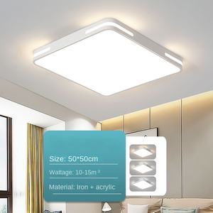 Moderna y contemporánea lámpara de metal decoración hierro acrílico sala de estar montada en superficie Led lámpara de techo - Product Image 4