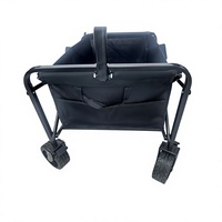 Chariot de jardin pliable en alliage d'aluminium avec 2 porte-gobelets, conception tout-terrain à 4 roues, construction durable, grande capacité pour le camping