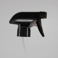 Vente en gros de flacons pulvérisateurs en plastique HDPE noir mat de 500 ml, à brume fine, pour désinfectant pour les mains, savon liquide et sérum pour la peau, rechargeables