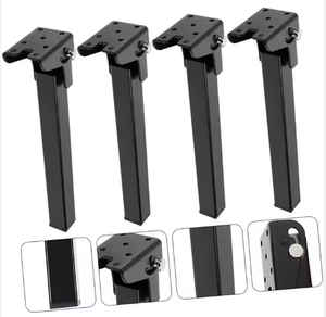 Patas ajustables en altura, taburete de escritorio Invisible negro para computadora, silla, mesa de centro, soporte de Hardware, banco, gabinete, patas de sofá plegables - Product Image 2