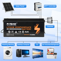 Batterie de remplacement au lithium LiFePO4 étanche IP67 25,6 V 200 Ah 6000 cycles avec BMS intégré pour voiturette de golf