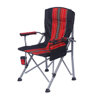 Chaise de plage pliante portable en métal de style néo-chinois, modèle surdimensionné avec accoudoirs, personnalisable directement de l'usine