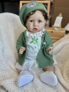 Muñeca <span class=keywords><strong>Reborn</strong></span> Africana <span class=keywords><strong>Bebe</strong></span> Recién Nacida Realista Personalizada, Carrito de Cocina Miniatura de Ladrillos, Muñeca de Arte, Muñeca <span class=keywords><strong>Reborn</strong></span> Masculina, Juguete Suave, Muñeca de Moda, Material de Vinilo Lavable - Product Image 2