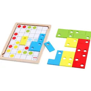 木制拼图积木玩具，搭配丰富的儿童逻辑思维集中训练游戏