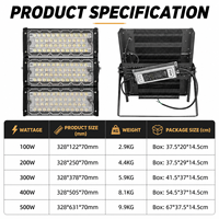 Iluminación LED para Canchas de Pickleball, Exterior, Antideslumbrante, IP66, Resistente al Agua, 200W 300W, para Parques Comunitarios y Canchas Residenciales