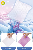 Feuilles de détergent écologique Feuilles de détergent à lessive Feuilles de détergent à lessive Bandes de couleur attrape-linge pour chiffons Blanchisserie