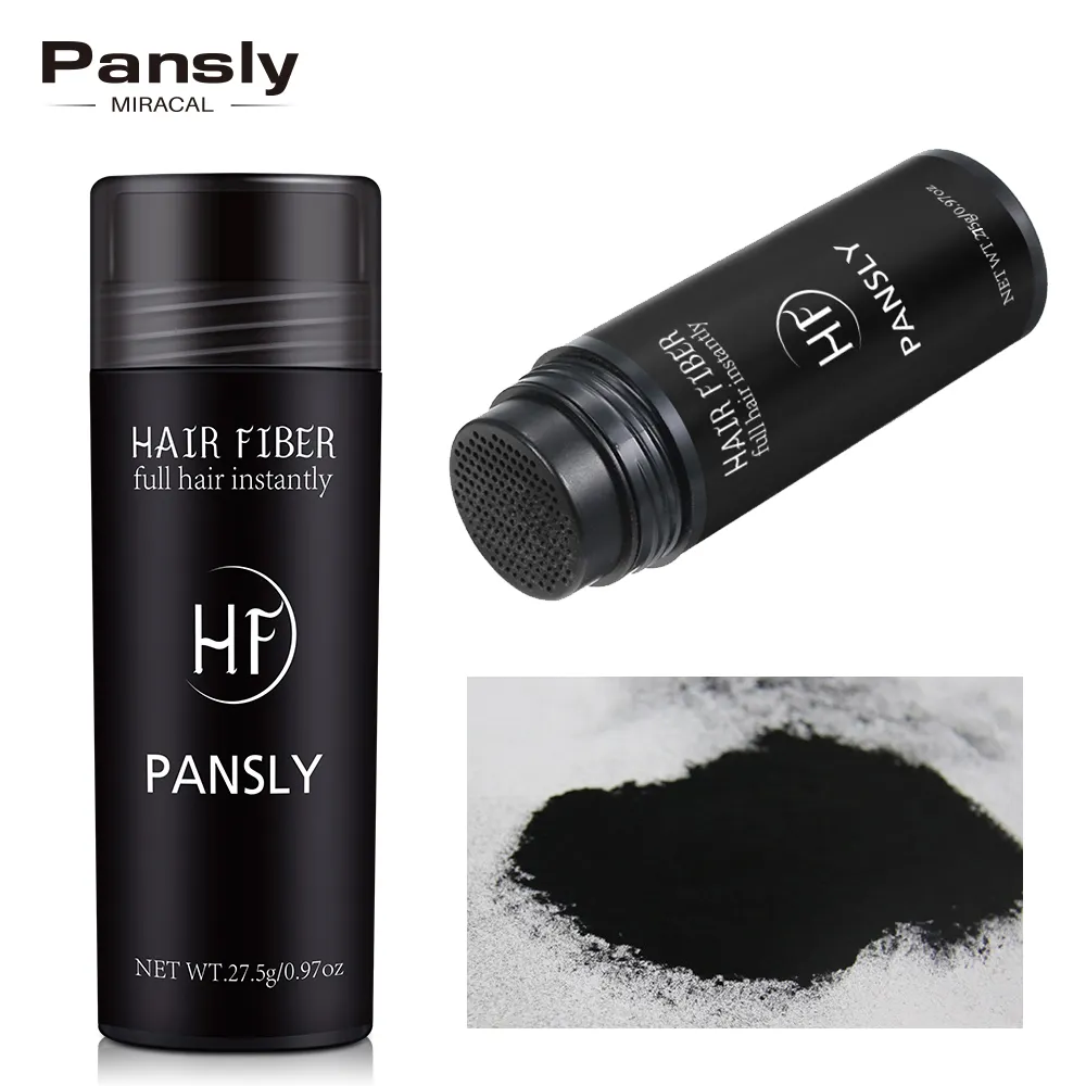 Pansly Private Label Wholesale Natural Instantly Thinning Hair Fiber Powder Hair Building Fibers Fully Keratin Black Hair Fiber