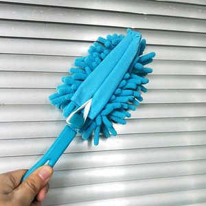 Electrostatic <b>Duster</b> Microfiber Chenille Car Cleaning <b>Duster</b> Orange Color With Zipper Design - Product Image 3