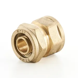Brass Compression Fitting For Pex Pipe Female Straight Pipe Fittings Socket Compression Pex Brass Fittings