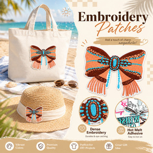 Nuevo parche termoadhesivo bordado con diseño de vaquera del oeste, póker y lazo, para decoración de ropa, sombreros y bolsos - Product Image 2