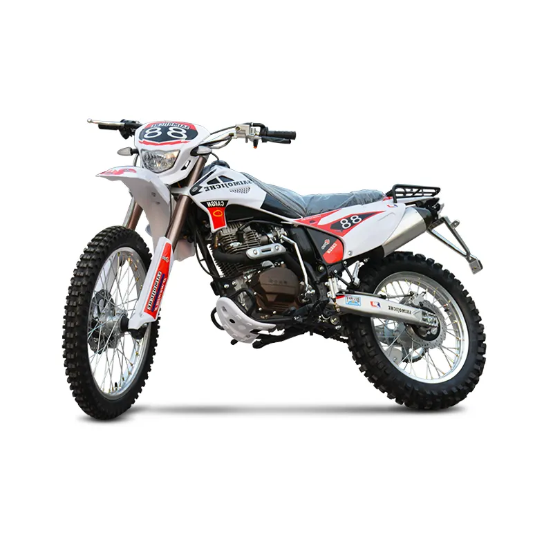 250cc मोटोक्रॉस गड्ढे बाइक Enduro मोटरसाइकिल K8 सफेद गैस मोटर शक्ति 4-स्ट्रोक इंजन गंदगी बाइक