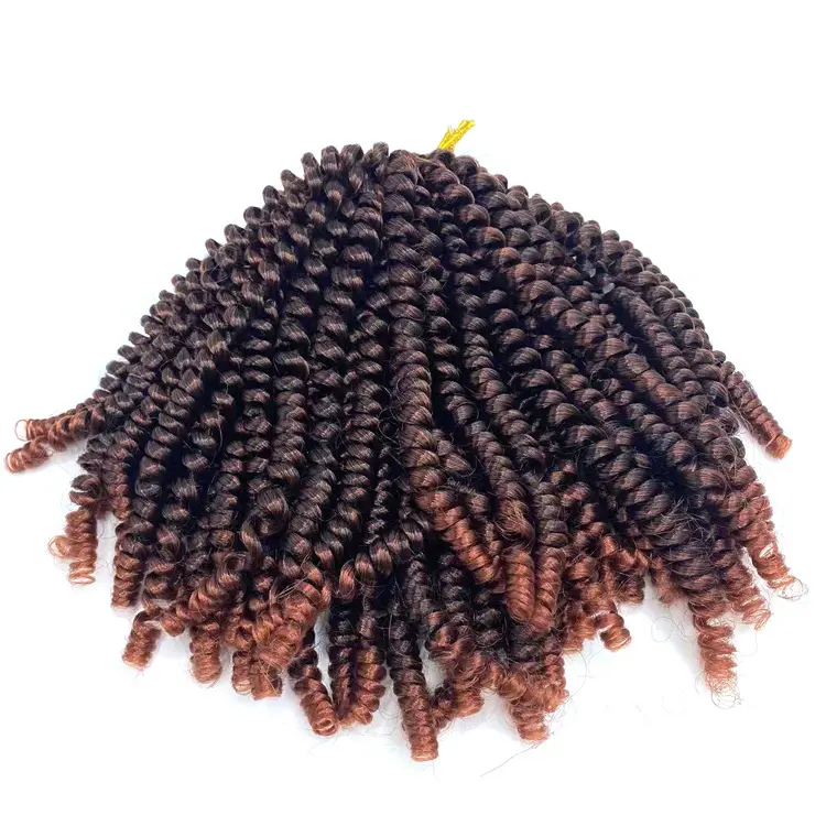 8 inch afro mùa xuân Xoắn bện tóc ngoài vẻ đẹp bom mùa xuân Xoắn bện Crochet tóc