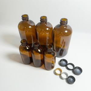 Oem Tùy Chỉnh 15Ml 30Ml 60Ml <span class=keywords><strong>120Ml</strong></span> 240Ml 480Ml 960Ml Hổ Phách Vòng Boston Chai Cho Tinh Dầu Thủy Tinh Bao Bì Với Vít Cap - Product Image 6