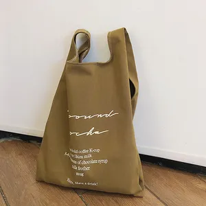 Customize Oversized Personalized Logo Canvas Tote Bag for Shopper with Eco-friendly Foldable Large Capacity