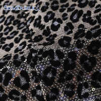 Veste de soirée réversible à sequins léopard à bouton unique sur mesure tendance pour hommes