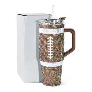 40 עוז נירוסטה בובת ואקום בובת ידית ויהלומים קש הדפס זהב - Product Image 6