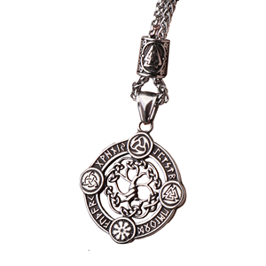 Nórdico vikingo Odín triángulo Logo <span class=keywords><strong>runa</strong></span> <span class=keywords><strong>Runa</strong></span> colgante Árbol de la vida collar de acero inoxidable ocasiones de regalo Material de acero de titanio - Product Image 6
