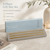Lot de 3 bougies à huile éternelles rechargeables sans fumée avec mèche en métal et coffret cadeau pour la décoration intérieure et les fêtes