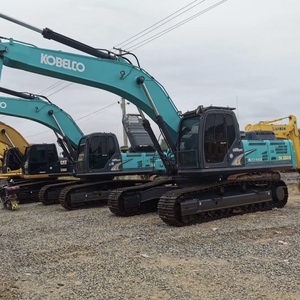 Excavatrice sur chenilles hydraulique de grande taille Kobelco SK350 d'occasion, modèle 2020, 35 tonnes, avec moteur, pompe et transmission haute performance - Product Image 5