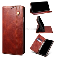 Dompet Retro Mewah dengan Slot Kartu Magnetik, Penyangga Lipat, dan Casing Kulit untuk 15 Pro Max/14 Plus/13/12/16 - Tahan Guncangan dan Awet