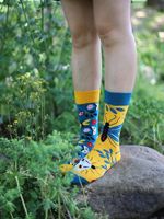Livraison gratuite technologie unique coton doux qualité confortable élégant décontracté drôle chaussettes pour femme