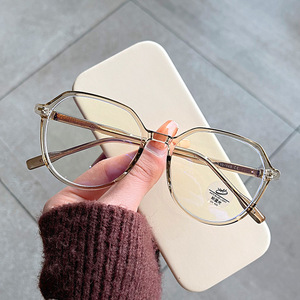 Monture de lunettes rectangulaire T3-8985 en TR90, verres anti-lumière bleue, unisexe, monture complète irrégulière avec rivets à pois, origine Taizhou - Product Image 2