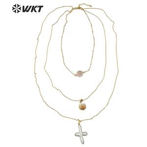 WT-JN109 Design Esclusivo di Un Set di Perle E Pietre Della Collana Della Signora di Nuovo Modo Dei Monili Della <span class=keywords><strong>Perla</strong></span> <span class=keywords><strong>Con</strong></span> <span class=keywords><strong>La</strong></span> Collana di Pietra - Product Image 4