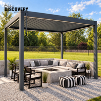 Pergola moderne en aluminium à lames orientables, motorisée, imperméable, pour jardin, terrasse, patio et extérieur